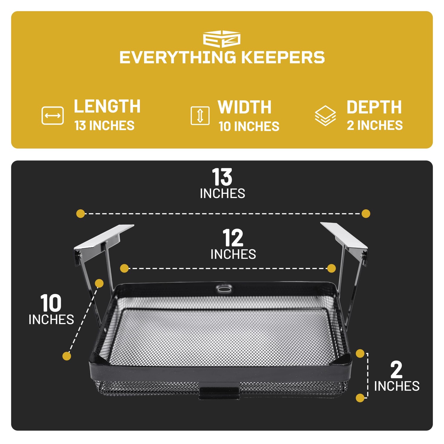 Everything Keeper Black under-cabinet storage
