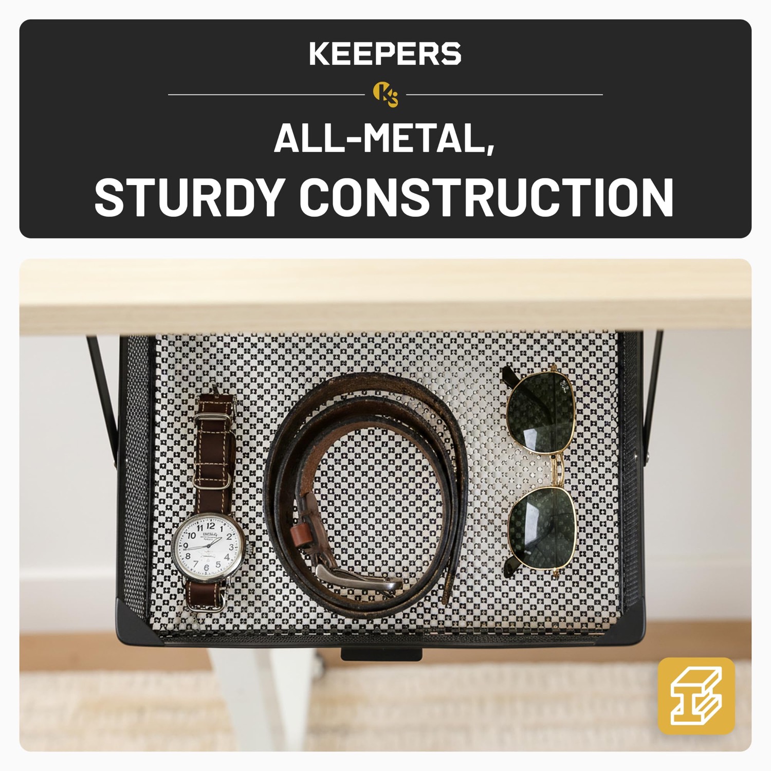 Everything Keeper Black under-cabinet storage