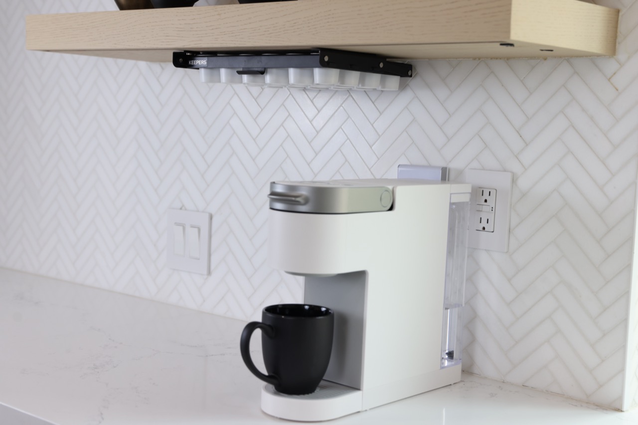 Under-Cabinet Coffee Pod Organizer (No Drilling)