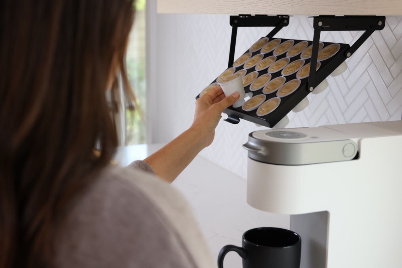 K-Cup Storage Ideas for Your Countertop in use