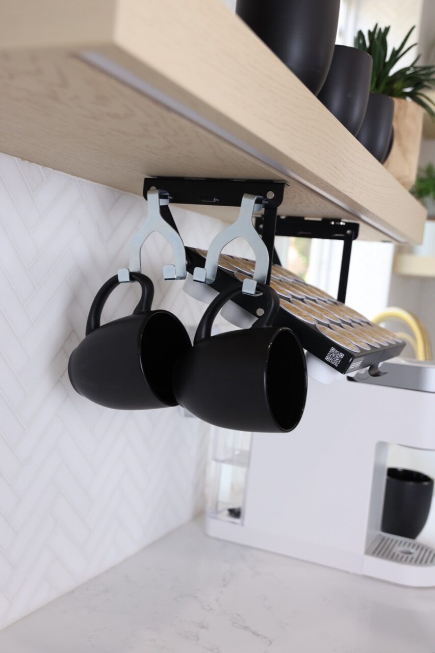 Coffee Pod Organizer for RV Camper Kitchens in use