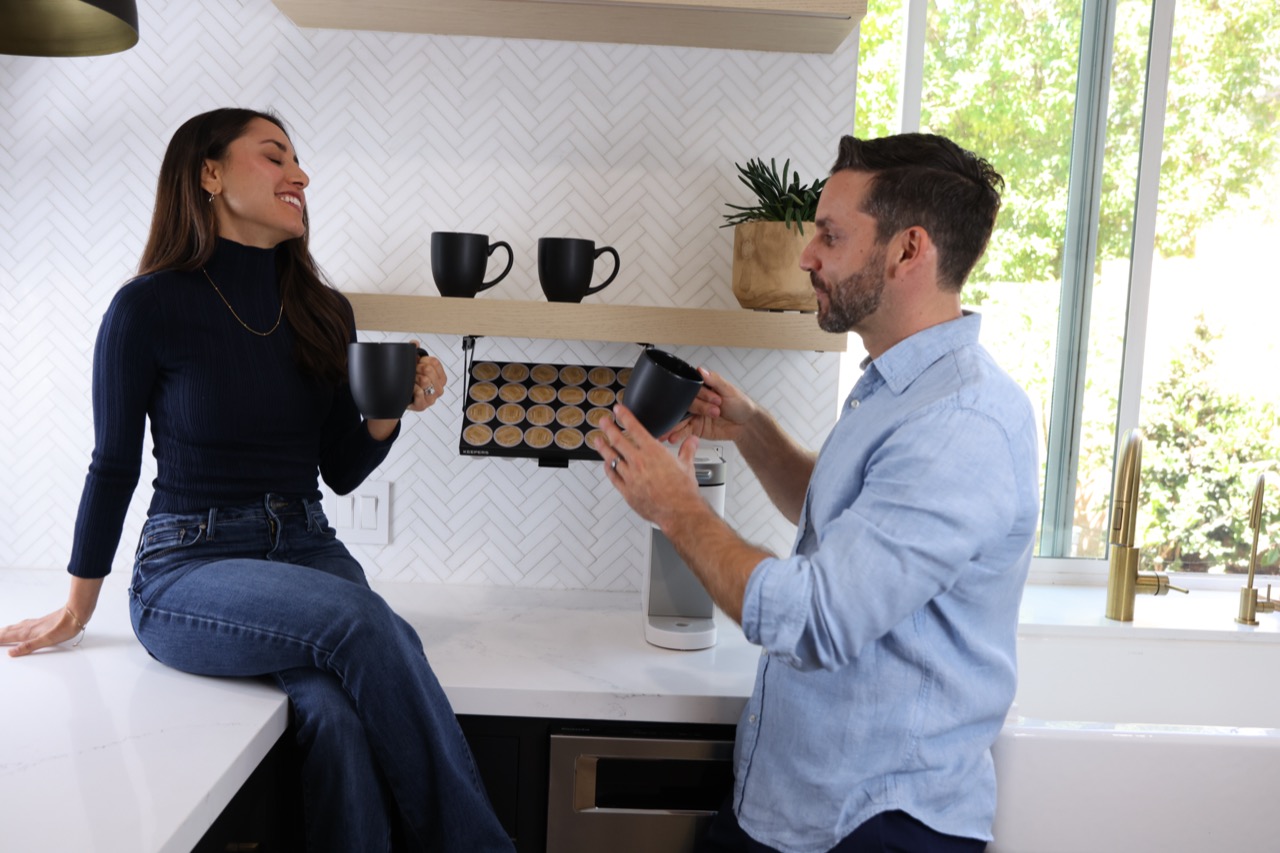 Space-Saving Coffee Pod Storage for Apartments in use